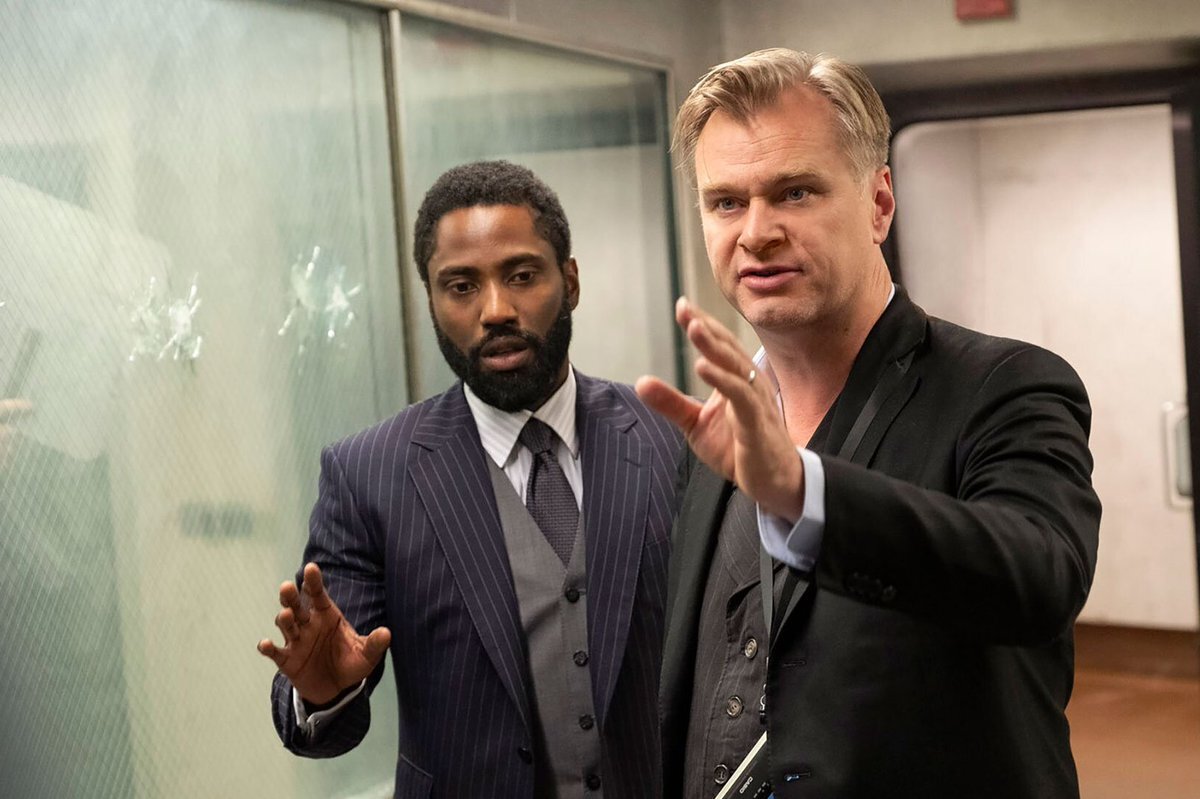 Кристофер Нолан и Джон Дэвид Вашингтон (исполнитель главной роли)