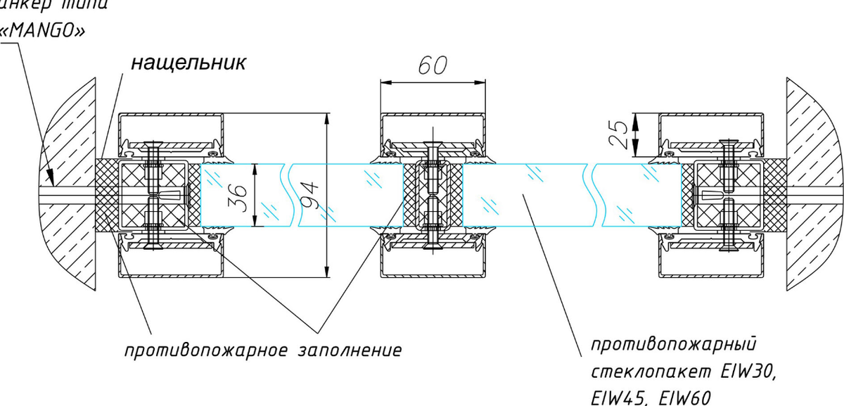 схема устройства противопожарной перегородки
