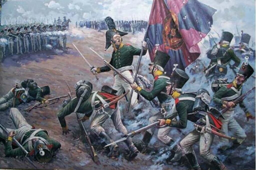 «Апшеронский полк при Аустерлице», художник Александр Ежов 