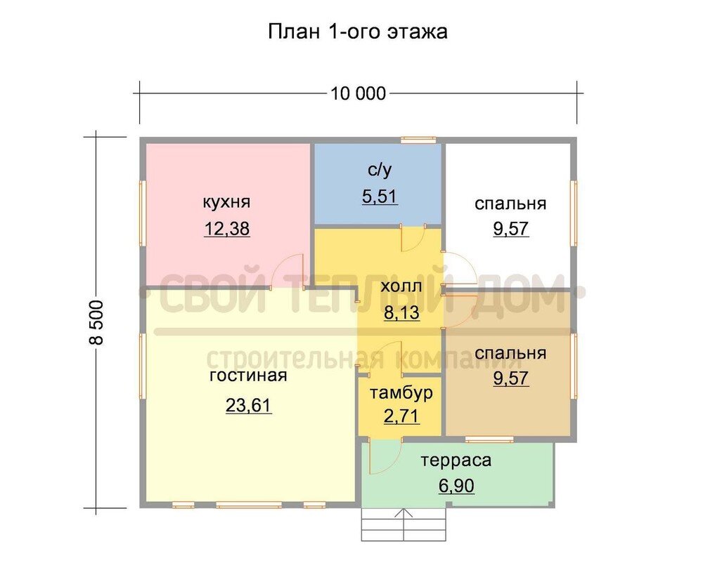 Одноэтажный дом с высоким потолком | СвойТеплыйДом | Дзен