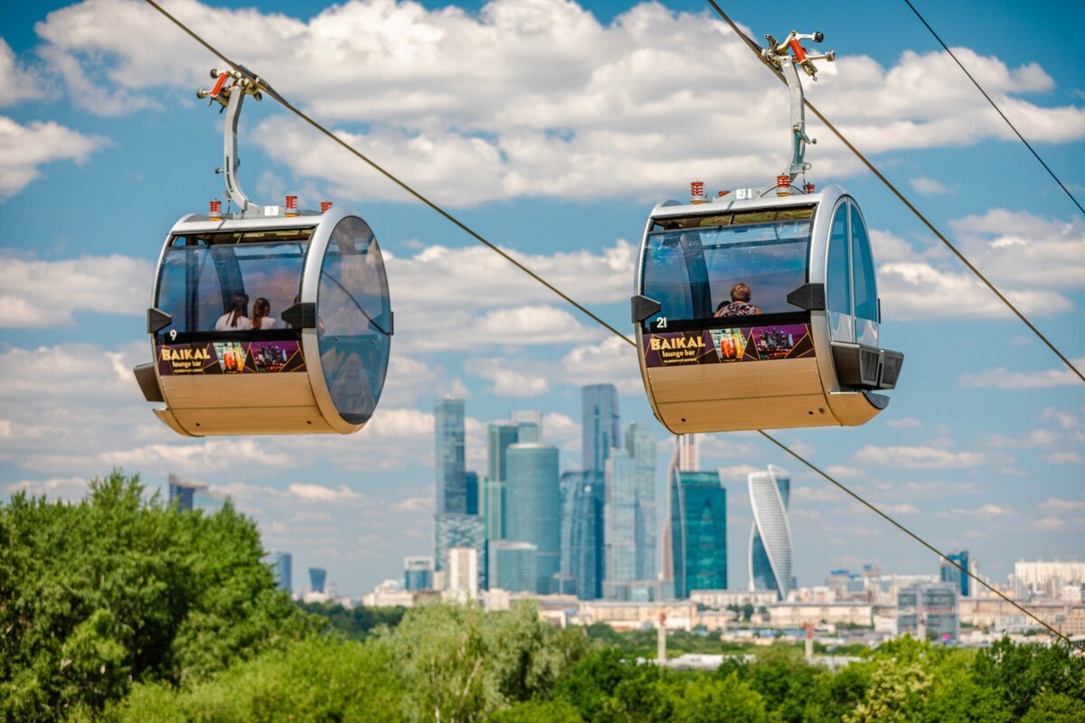 Карта канатная дорога в москве