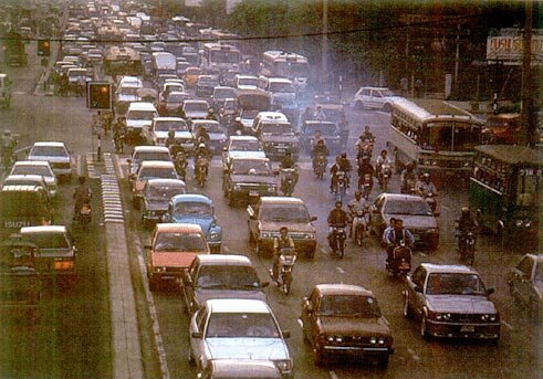 Утренняя пробка в Бангкоке в 1980