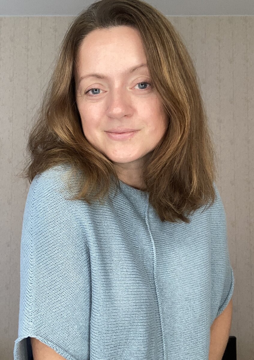 Кокон, поперечное вязание 