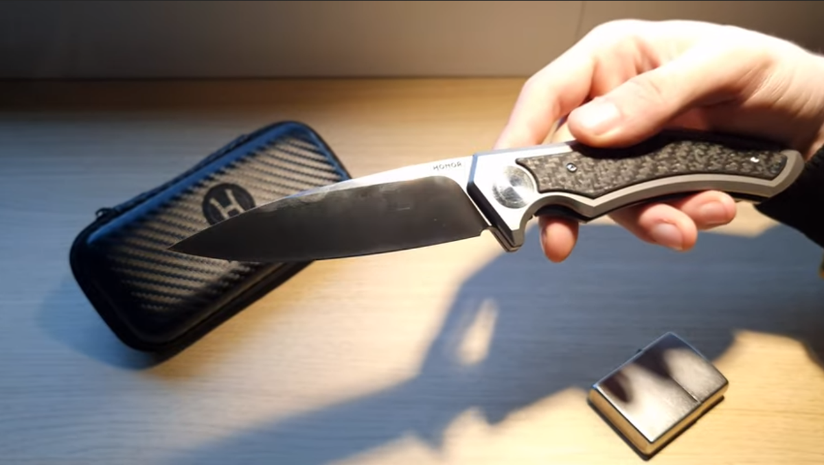 Складной нож Honor Conan, сталь S35VN, рукоять titan и marble carbon