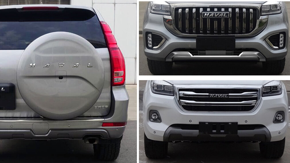 Рестайлинговый вариант Haval H9 для Китая (в правом нижем углу - дорестайлинговый вариант для КНР)