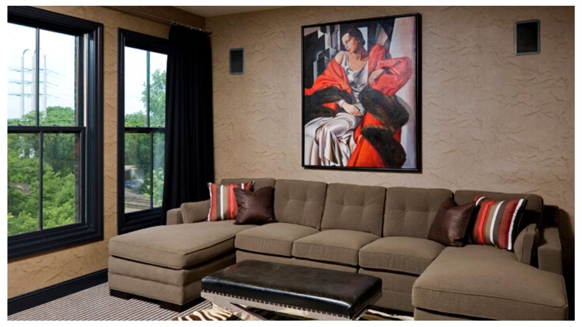 черные рамы + черный плинтус