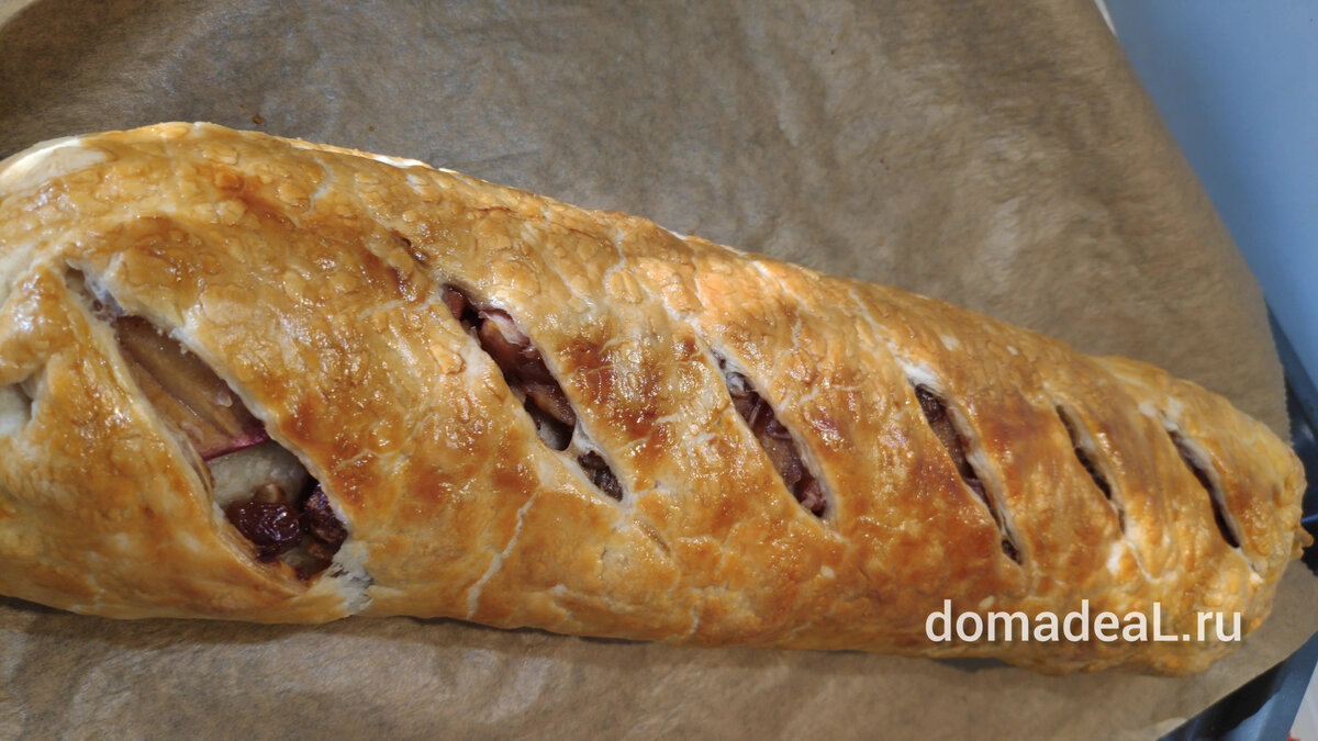 штрудель из слоёного теста