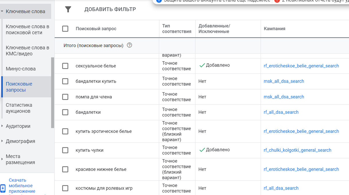 Поисковые запросы полезно изучать и для пополнения списка ваших ключевых слов