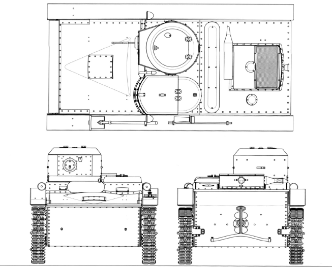 рисунок - М.Коломиец "Танки-амфибии. Т-37, Т-38, Т-40"