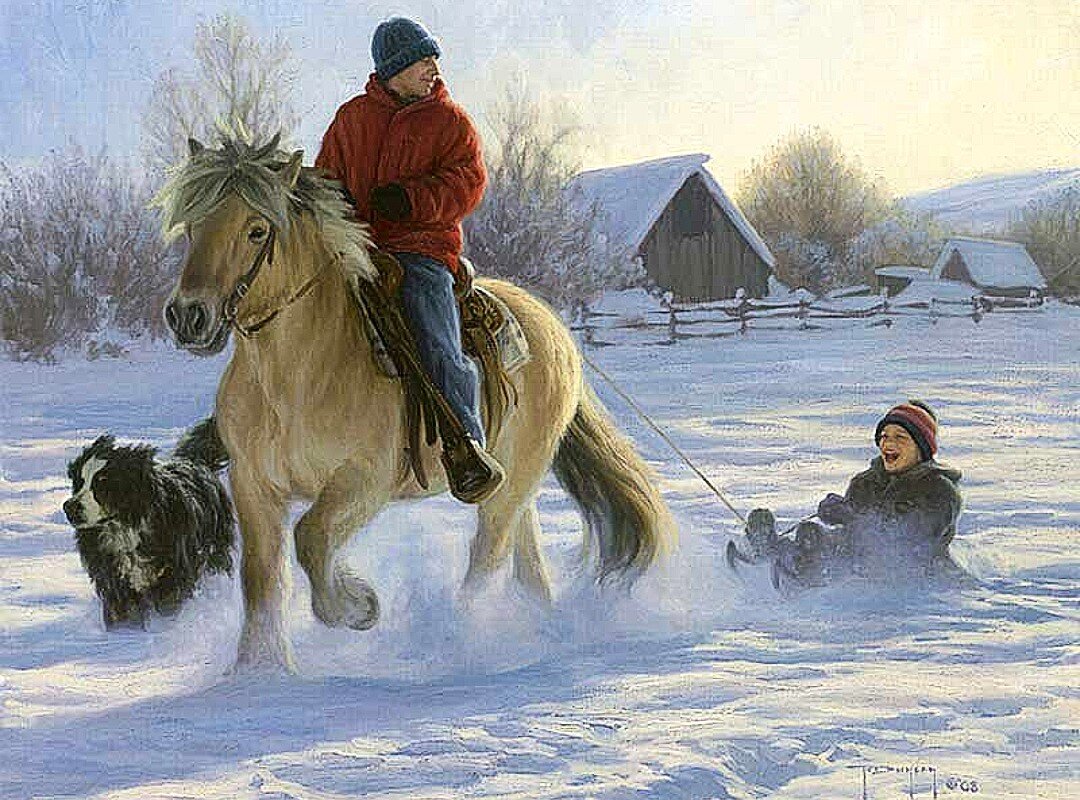 Художник Роберт Дункан зимние забавы