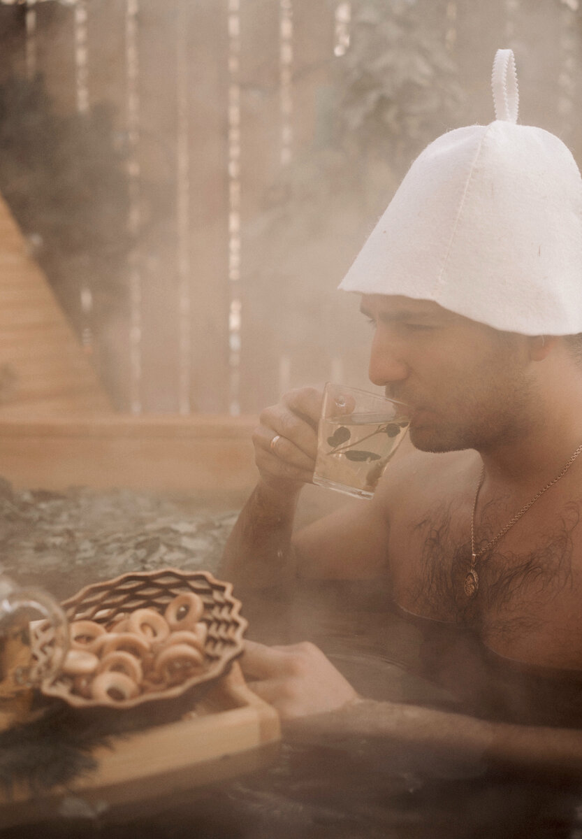 Травяной чай и парение в Сибирском Банном Чане.