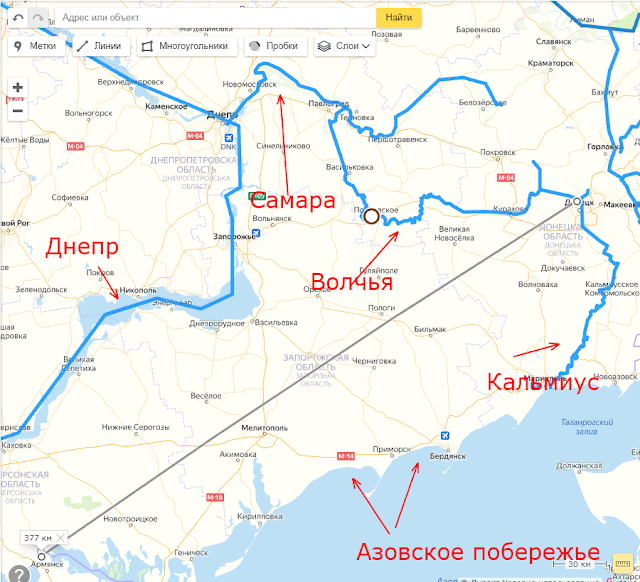 Река волчья на карте