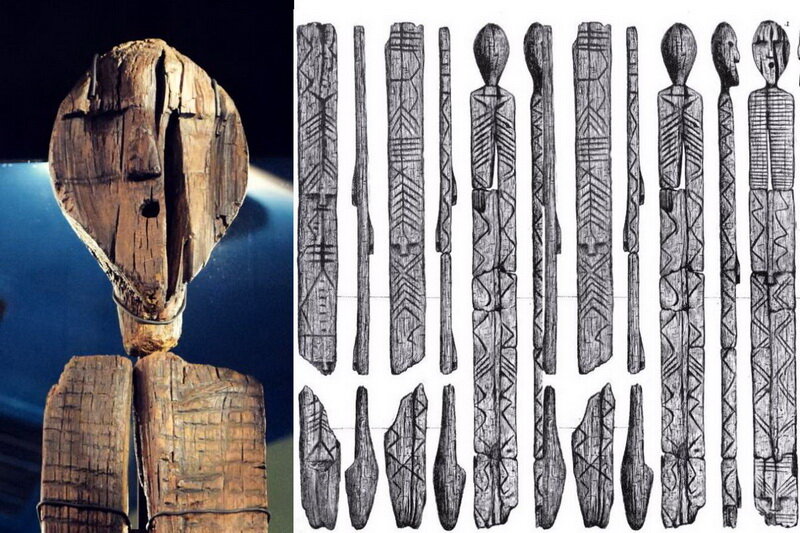 Шигирский идол. Выставлен в Свердловском областном краеведческом музее. Изображение из открытых источников.