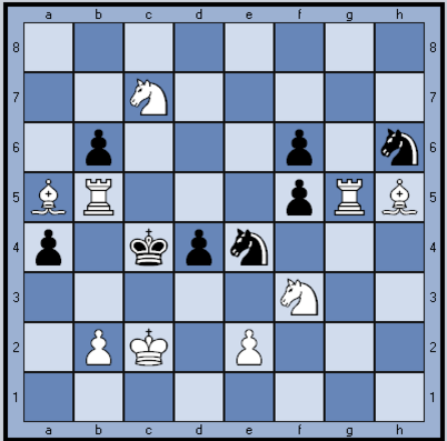 Белые начинают и ставят мат в 2 хода.