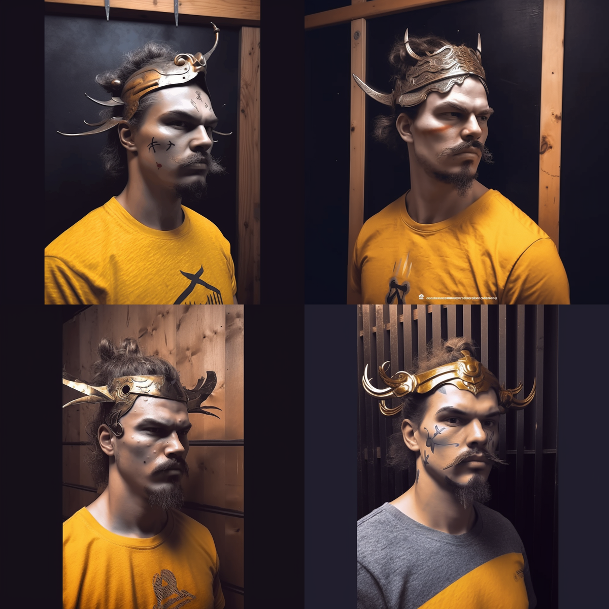 Увлечение с ИИ тоже присутствует, совместил самурая и себя 