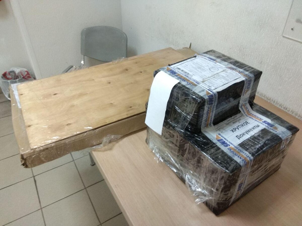 В длинной и плоской упаковке лежат две гибкие солнечные панели