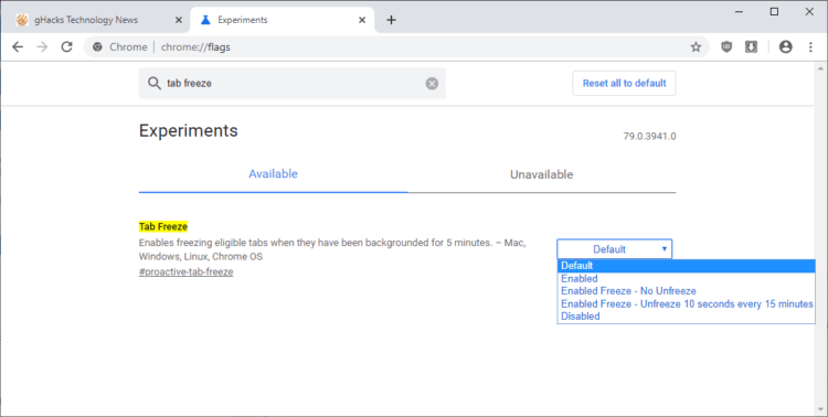 Заморозка вкладок спасет оперативную память вашего компьютера