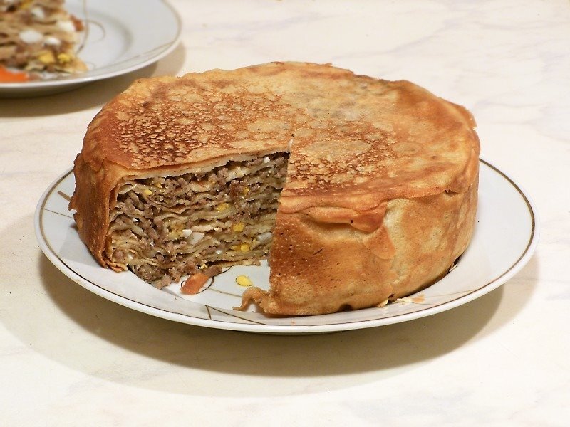 Закусочный блинчатый торт