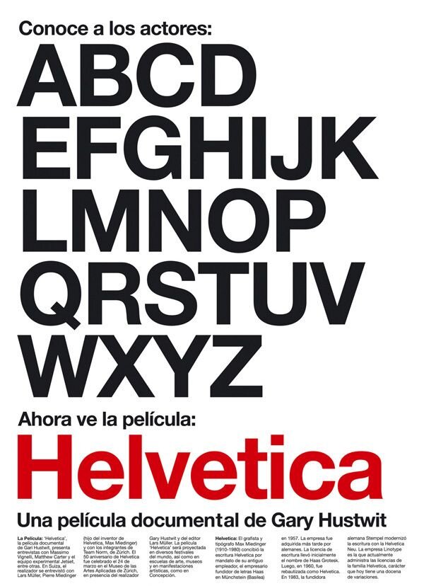 Примеры использования Helvetica в современных плакатах