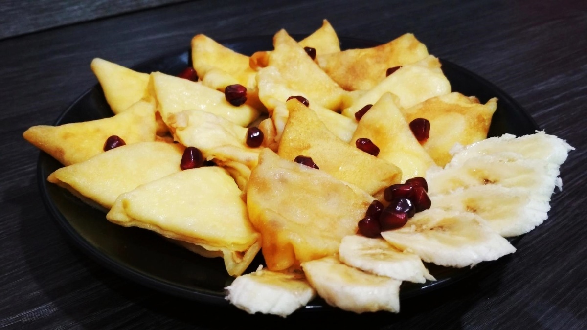 Блинчики с творогом в духовке