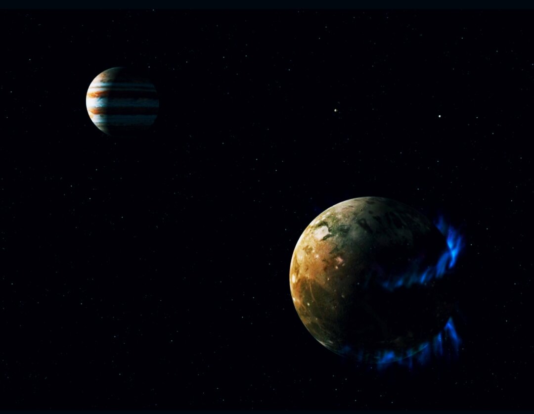 Полярное сияние на Ганимеде