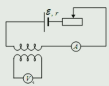 Схема цепи с источником тока и катушкой индуктивности