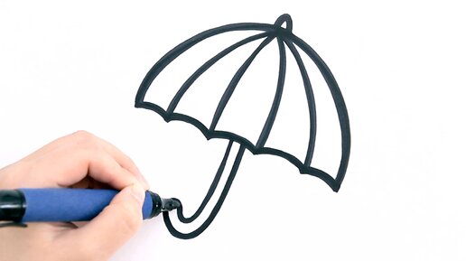 Зонт с проявляющимся рисунком при намокании