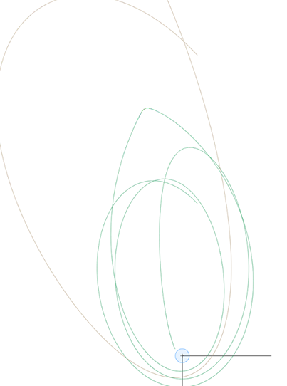 "Бронзовый" спутник находится на расстоянии 75000 км от Луны, "Зеленый" - всего 38000