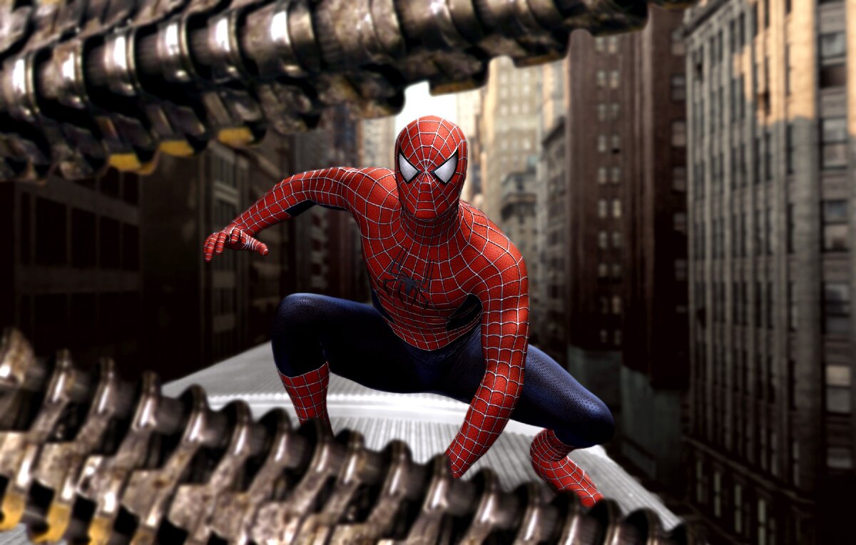 Включи русский человек паук. Человек паук 2 2004. Spider man 2 Тоби Магуайр. Spider man 2 Tobey Maguire. Человек паук 2002 человек паук.