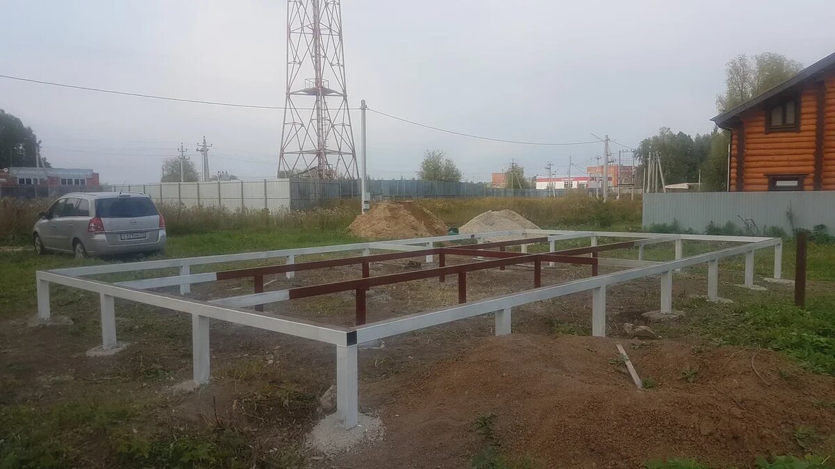 Фундамент из профильных труб