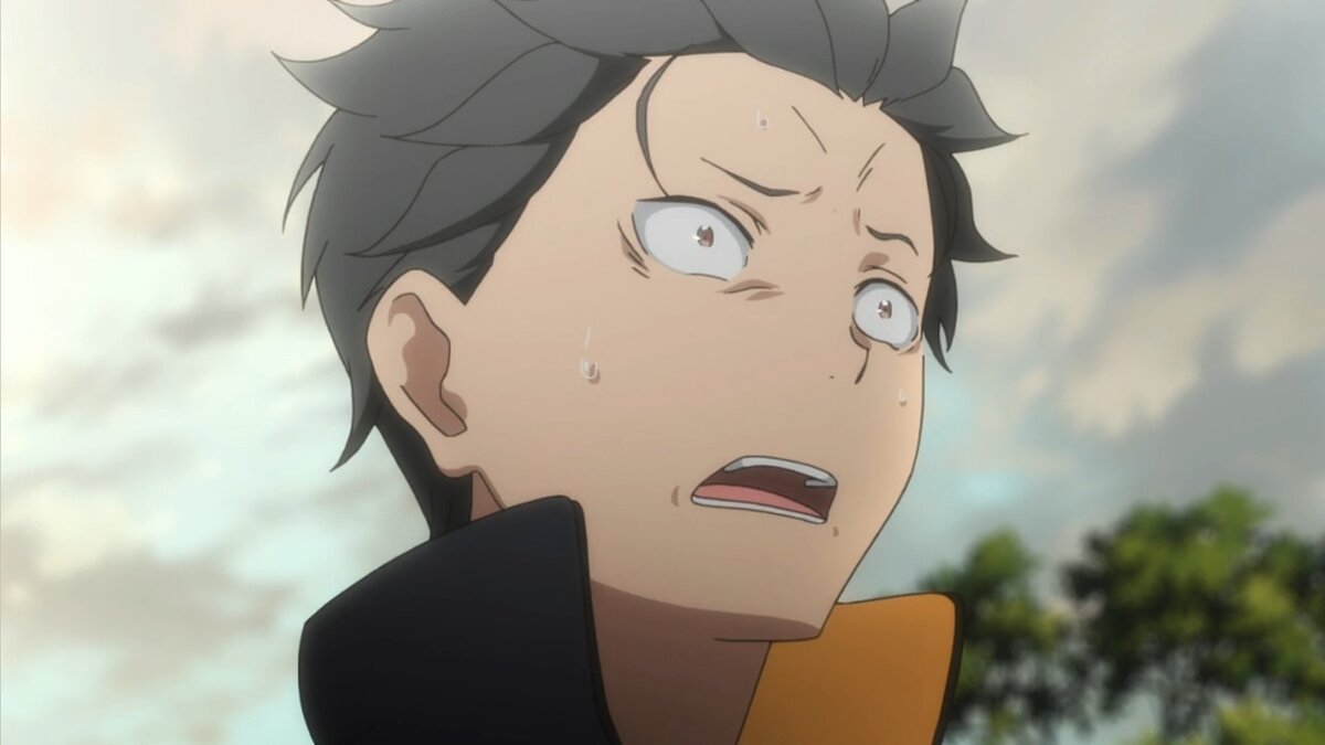 Он в ужасе, но что он увидел? Не помню, честно...