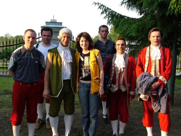 На съёмках картины "Пером и шпагой"