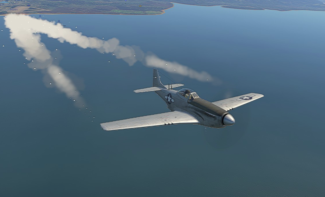 P-51D-20 новогодние пилотажные дымы