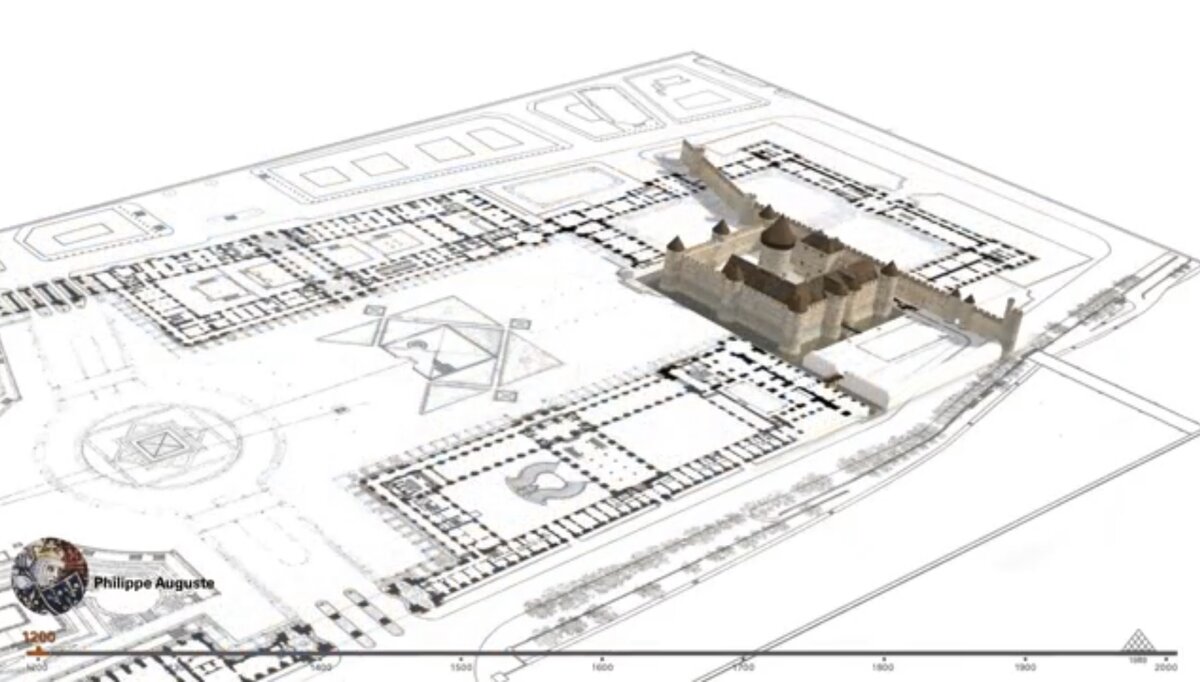 Лувр во времена правления Филиппа Августа