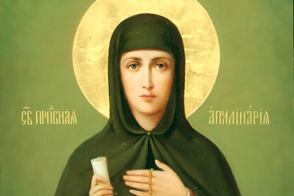 Преподобная Аполиинария Египетская. Икона