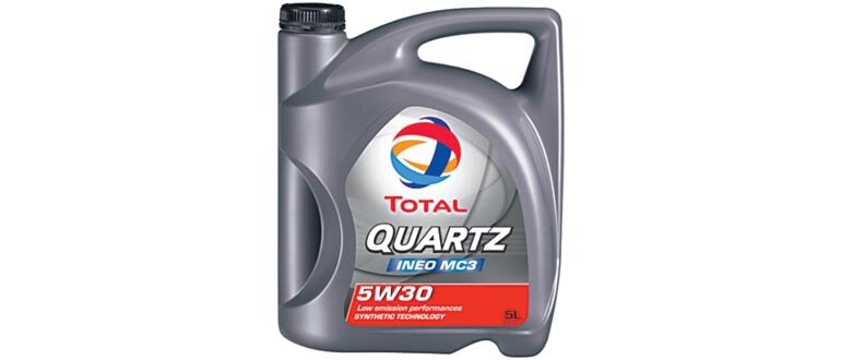 TOTAL Quartz INEO MC3 5W30 — француз с достойными показателями. Рекомендован для применения в автомобилях BMW, Volkswagen, Mercedes-Benz, Subaru, Hyundai/Kia, Honda. Соответствует всем заявленным стандартам, отличается стабильной вязкостью при высокотемпературных режимах эксплуатации. Срок периодичности замены средний, но при этом обеспечивает необходимую очистку и защиту от коррозии. Существует возможность смешивания с другими однотипными типами смазочных материалов без какого-либо ущерба для двигателя.