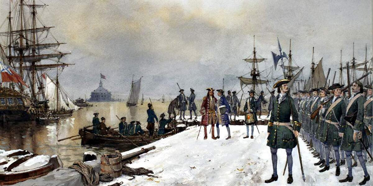 Морской полк на о. Котлин. 1705 г.  Тронь А.А,