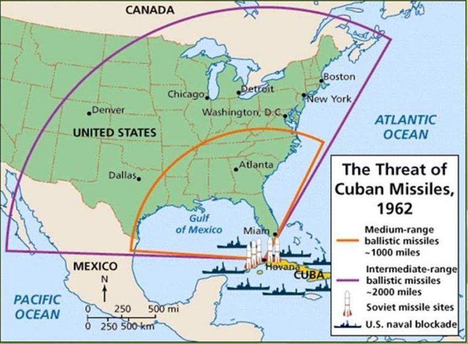 Карта карибский кризис 1962