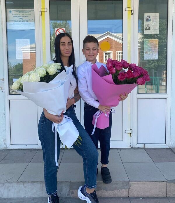 Тинатин Рубис с сыном Дато.
