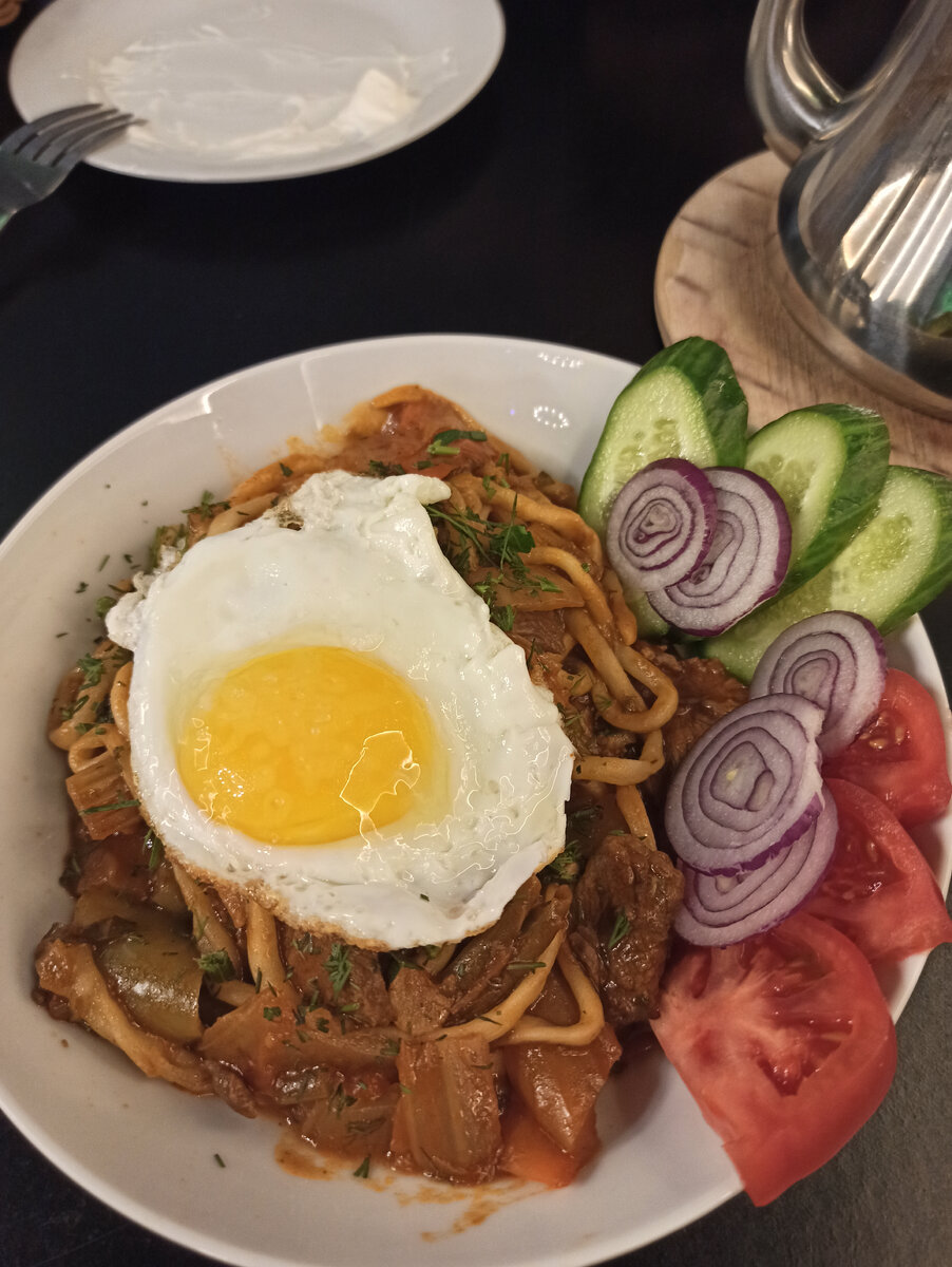 Лагман -это суп. А это жареный лагман. 