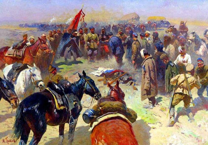 "Громыхает гражданская война, от темна до темна"..