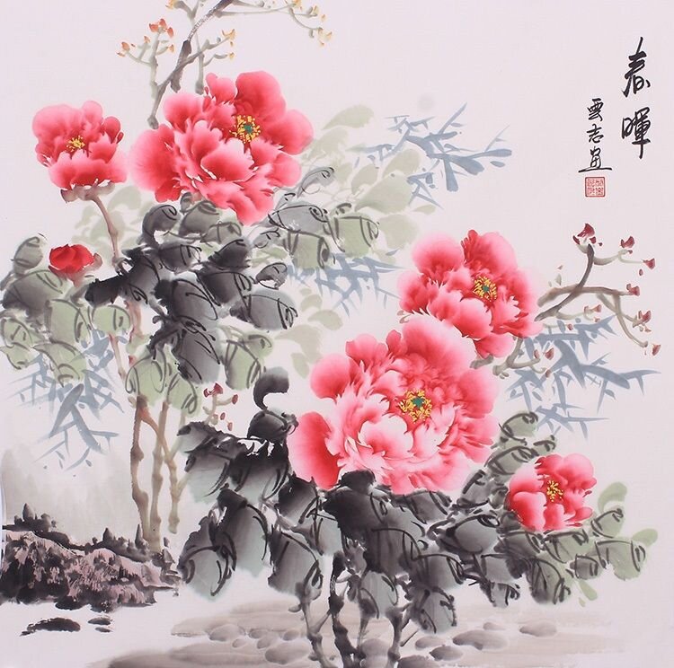 Пионы в Китайском саду 