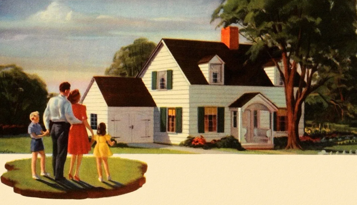 Дом семьи плат. Американская мечта the American Dream. Америка 1950 американская мечта. Американская мечта семья. Американская мечта 1950 плакат.