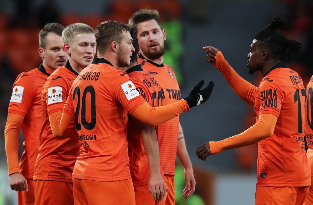 
«Урал» празднует гол, Донат Сорокин/ТАСС
