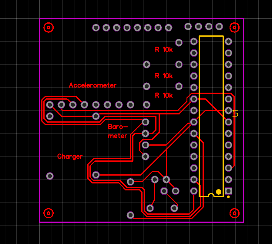 Начало разводки схемы в программе Easyeda