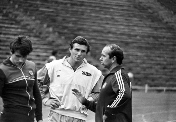 Бубка с тренером Петровым.