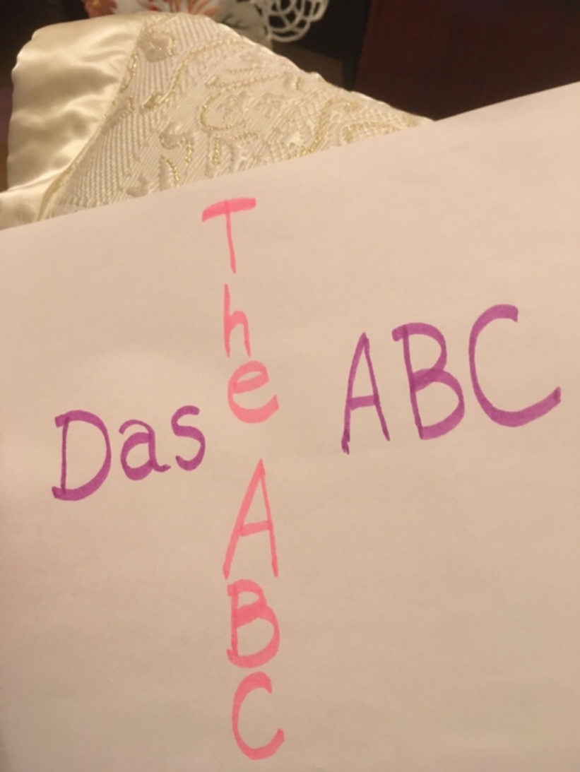 Исходим из сходств в двух языках, прежде всего! Das ABC то же самое, что ABC с разницей лишь в произнесении звуков!