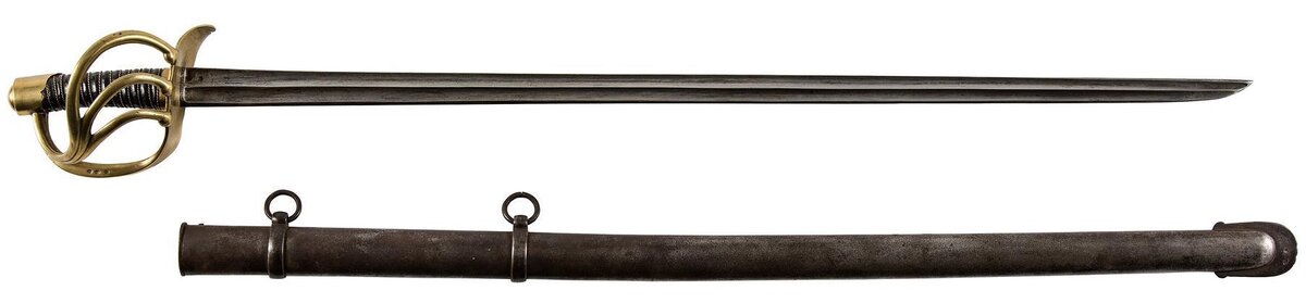 Французский палаш линейной кавалерии обр. 1802 г. Длина 114 см, длина клинка 97 см, вес 1340 г.