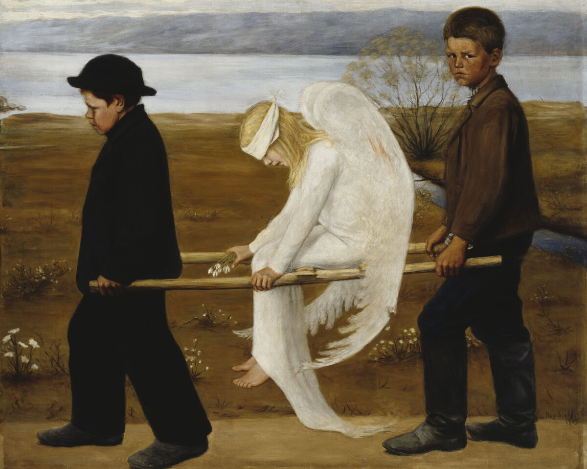 Хуго Симберг Раненый ангел. 1903