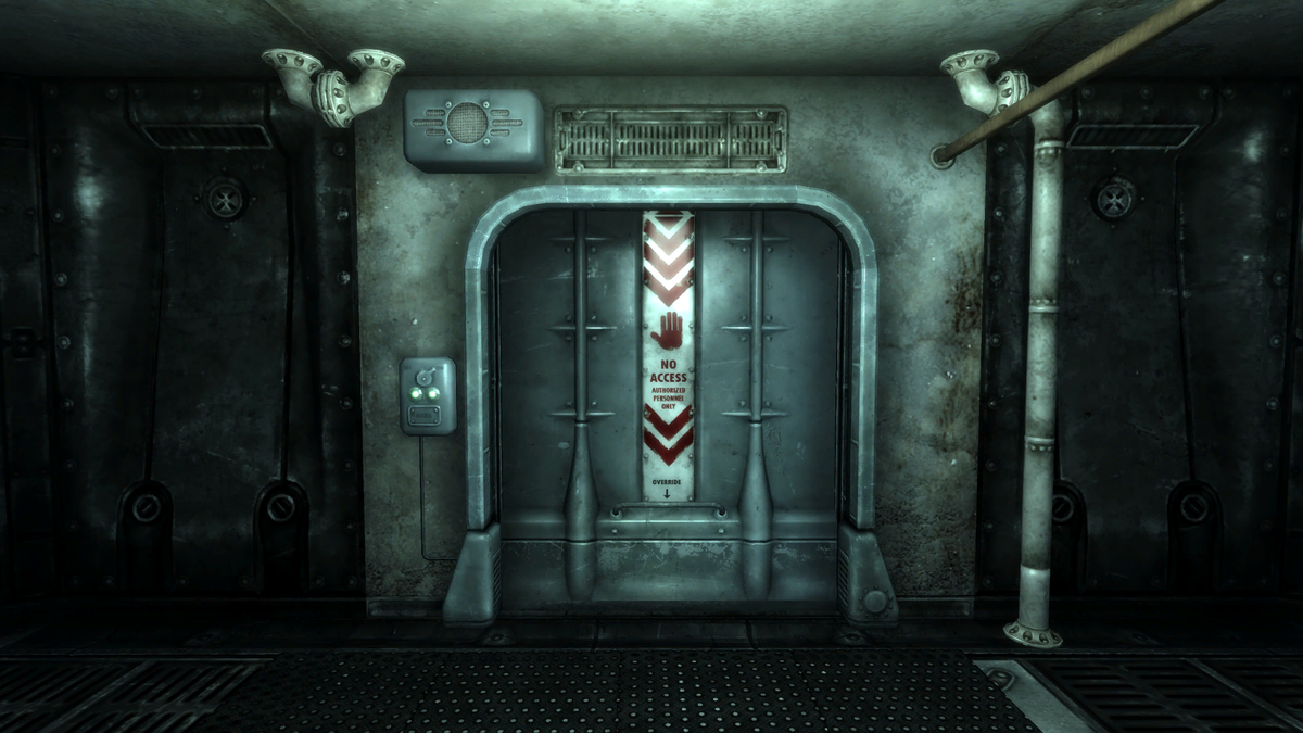 Базовая зона как открыть дверь. Дверь убежища Fallout 3. Фоллаут 3 бункер дверь. Двери из фоллаут 76. Дверь бункера из фоллаут.